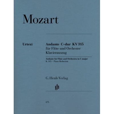 Andante for Flute and Orchestra C major KV 315 noty pre priečnu flautu a klavír
