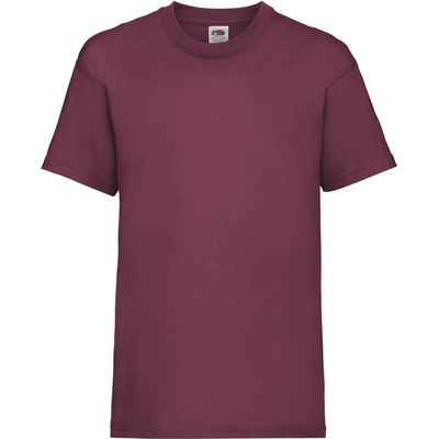 Fruit of the Loom tričko Kids Valueweight T COT-161033370a3 Burgundová