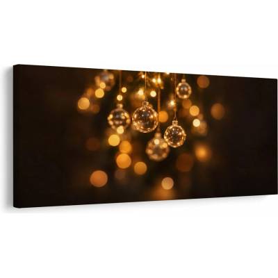 Dovido Obraz třpytivé baňky v teplém bokehu - 120x60