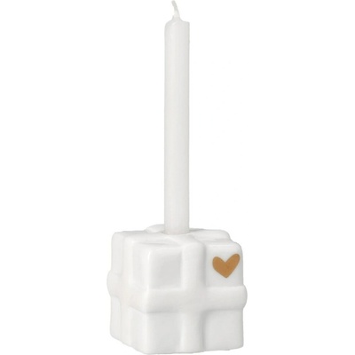räder Porcelánový svícen Gift, bílá barva, porcelán