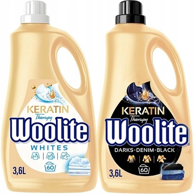 Woolite Tekutý prací prostředek na černé + bílé 2 x 3,6 l