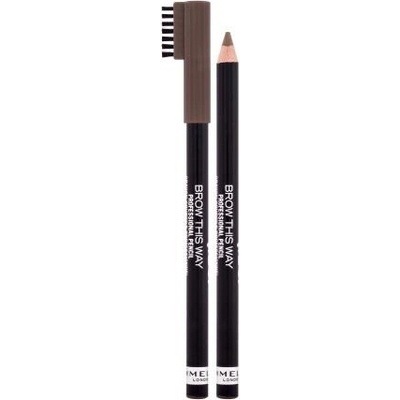 Rimmel London Brow This Way ceruzka na obočie s kefkou 006 Brunette 1,4 g