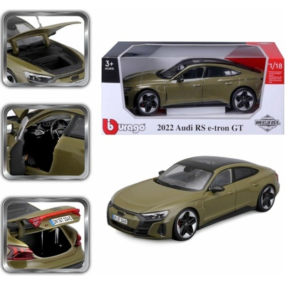 Bburago Plus 2022 Audi RS e-tron GT Tactical zelené 1:18