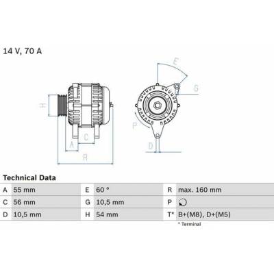 Alternátor BOSCH 0 986 041 240