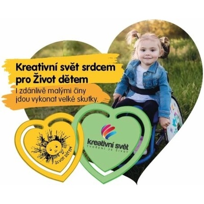 Dárkové poukazy Dobročinné srdíčko Kreativní svět srdcem pro Život dětem pro malou Viktorku