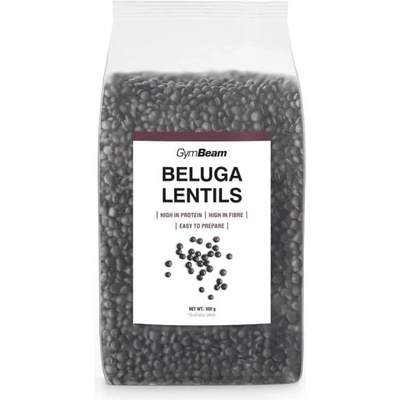 GymBeam Černá čočka Beluga 0,5 kg
