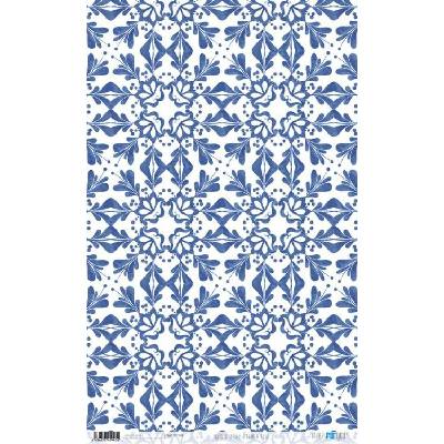 Rýžový papír 54x33 MODRÁ KERAMIKA - Rice Paper 54x33 CERÁMICA blue