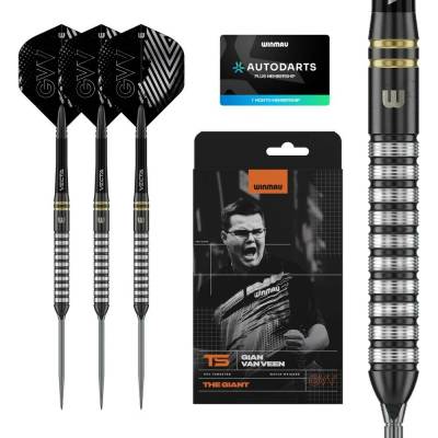Šípky steel Winmau Gian Van Veen TS 25g 90% wolfrám