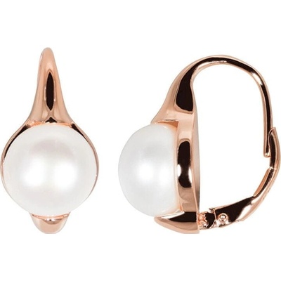 JwL Luxury Pearls bronzové náušnice s pravými perlami JL0533
