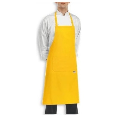 Egochef Žlutá zástěra ke krku s kapsou E-6103012C