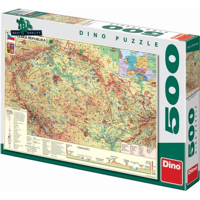 Dino MAPA ČESKÉ REPUBLIKY 500 dílků