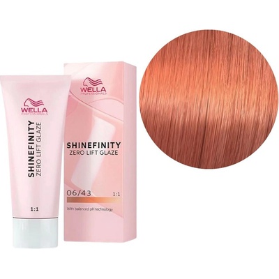 Wella Shinefinity Zero Lift Glaze Warm 06/43 Dark Blonde Red Gold 60 ml