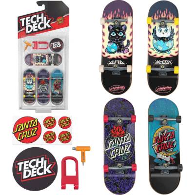 Spin Master Tech Deck Fingerboard súprava 4 mini skateboardov Santa Cruz 4 ks