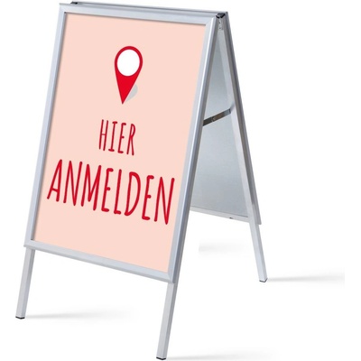 Jansen Display Set reklamního áčka A1, Přihlášení, červený, německy, 639 x 1094 mm – Hledejceny.cz