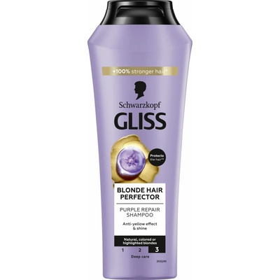 Schwarzkopf Gliss Blonde Perfector fialový šampón 250 ml