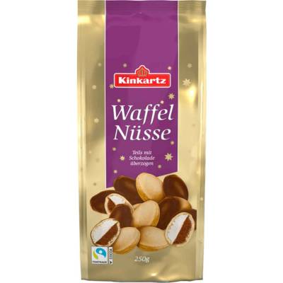 Kinkartz křupavé oplatkové oříšky s vanilkovou a nugátovou náplní 250 g