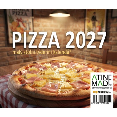 Pizza, malý stolní, týdenní, 13 x 15 cm 2027