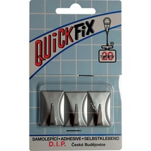 QuickFix Háček QFMETAL 4/stříbro mat blistr, 3ks