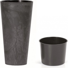 TMX Květináč s vkladem TUBUS SLIM BETON EFFECT antracit 20 cm