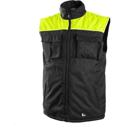 CXS Seatle pánská zimní vesta fleece černo-žlutá