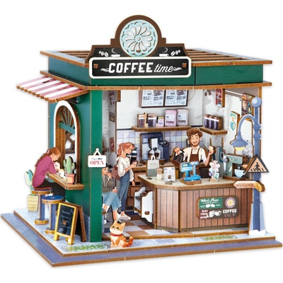 BUKI DIORAMA KAVÁRNA - dřevěná 3D stavebnice s LED osvětlení