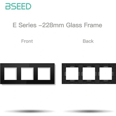 BSEED prepínač/zásuvkový panel - Echo Click Čierna 3 Sklo