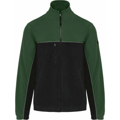 Kariban WK904 pracovná fleecová bunda 20.W904 Black/Forest Green