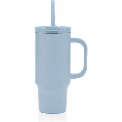 XD Design nerez termohrnek s brčkem 480 ml světle modrý