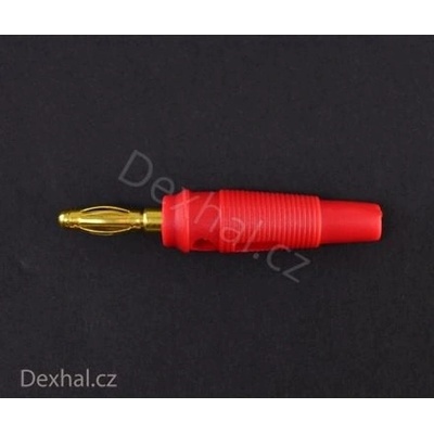 Banánek 4mm na kabel, zlacený, více barev barevná varianta Červená – Hledejceny.cz