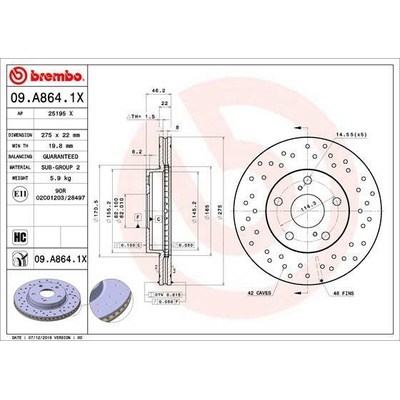 BREMBO 09.A864.1X