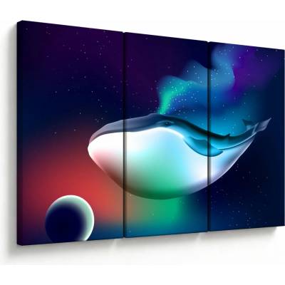 Obraz - Vesmírna veľryba, trojdielne 120x80 cm