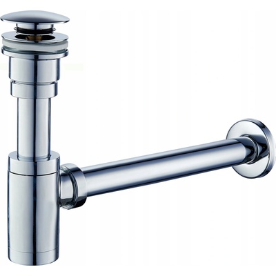 Umyvadlový sifon Akces kovový 32 mm s klik-klak zátkou
