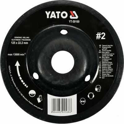 Rotační rašple úhlová jemná 125 mm typ 2 Yato YT-59169