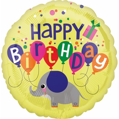 Amscan Fóliový balón Happy Birthday Sloník