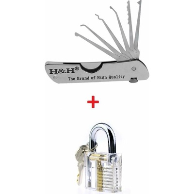 Mobilly sada planžet lockpick do kapsy s průhledným trénovacím zámkem ML0012