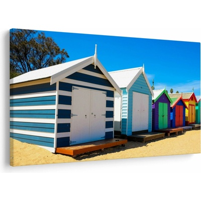 Obraz - Pláž Brighton, Melbourne, Austrálie, jednodílný 90x60 cm