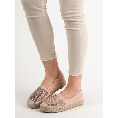 Vices Espadrilky s krystalkami vices růžové