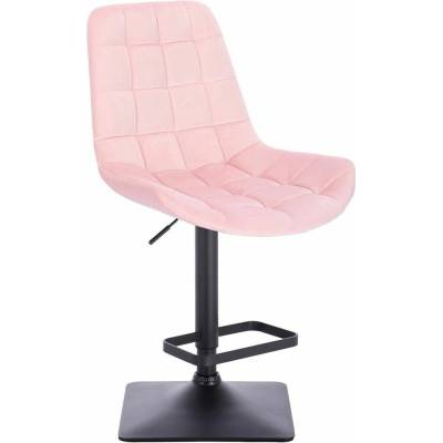 LuxuryForm Design Paris Velur na čiernej hranatej podstave / svetlo ružová