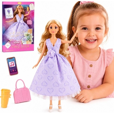 Woopie Royal Bábika Lily s dlhými blond vlasmi, 30 cm a doplnkami