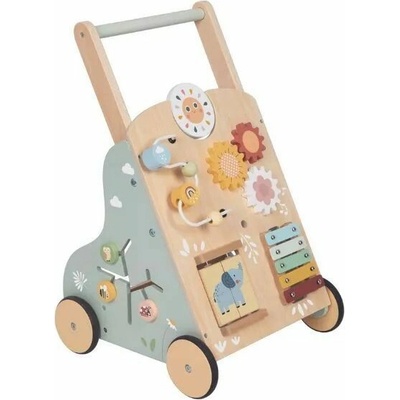 Tooky Toy Drevená chodítka s aktivitnou tabuľou