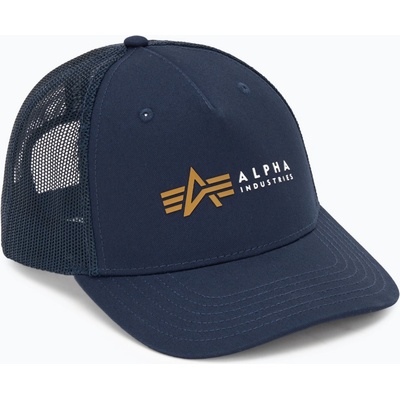 Alpha Industries Alpha Label Trucker Cap rep blue modrá