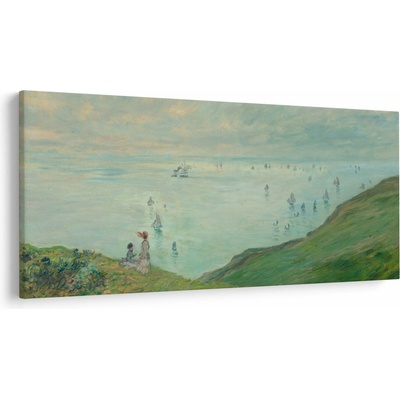 Obraz - Henri Fantin-Latour, Cliffs at Pourville, reprodukcia, jednodielne 200x100 cm
