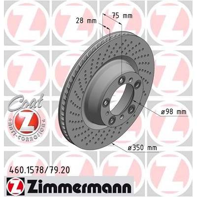 ZIMMERMANN Brzdový kotúč 460157820