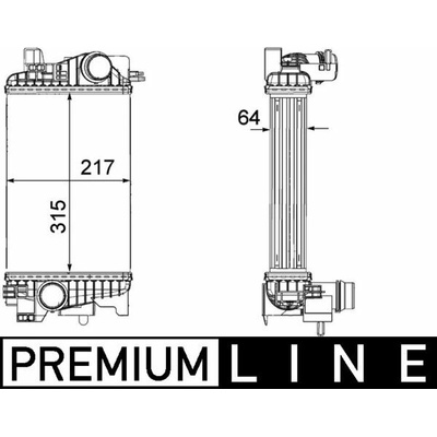 Chladič plniaceho vzduchu MAHLE ORIGINAL CI 263 000P (CI263000P)