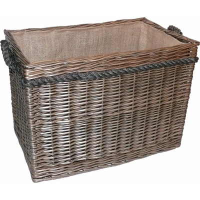 Košíkárna Koš na dřevo proutěný šedý 58x38 cm – Hledejceny.cz