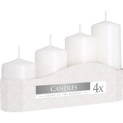 Bispol Candles postupné adventné sviečky biela 4ks