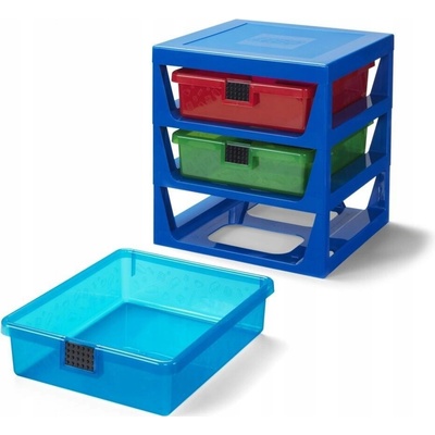 LEGO Storage organizér se třemi zásuvkami 4095 Organizér modrá