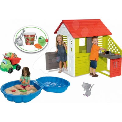 Smoby set domeček Pretty Nature BIG pískoviště Mušle a Écoiffier vyklápěčka s kbelík setem 810702-27 – Hledejceny.cz