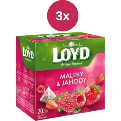 Loyd Tea pyramída maliny jahody 3 x 40 g