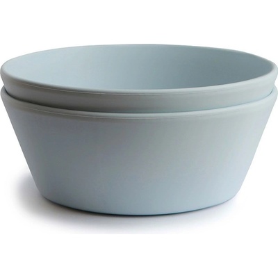 Mushie kulatá miska Powder Blue 2 ks 550 ml